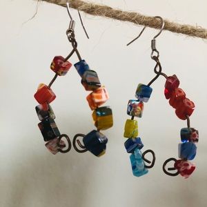 Handmade beaded earrings🌼🌸